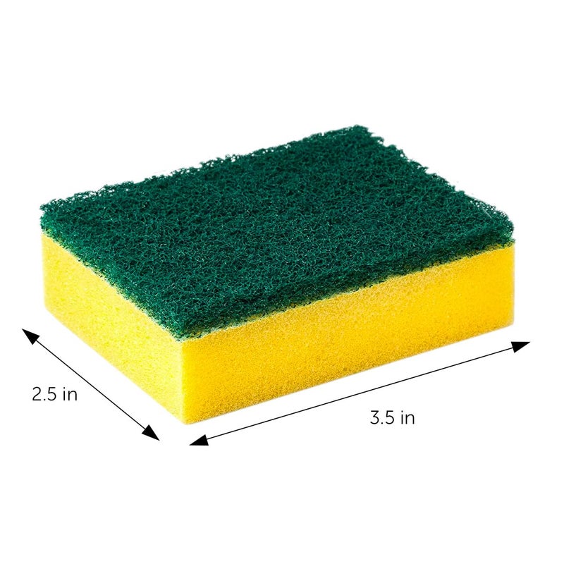 DecorRack 40 Pack Kitchen Sponges, Heavy Duty, Non-Scratch Cleaning Scrub Sponges for Dishes, Cleaning Household, Bathroom, Car Wash - Multicolor (Pack of 40) - Image 3